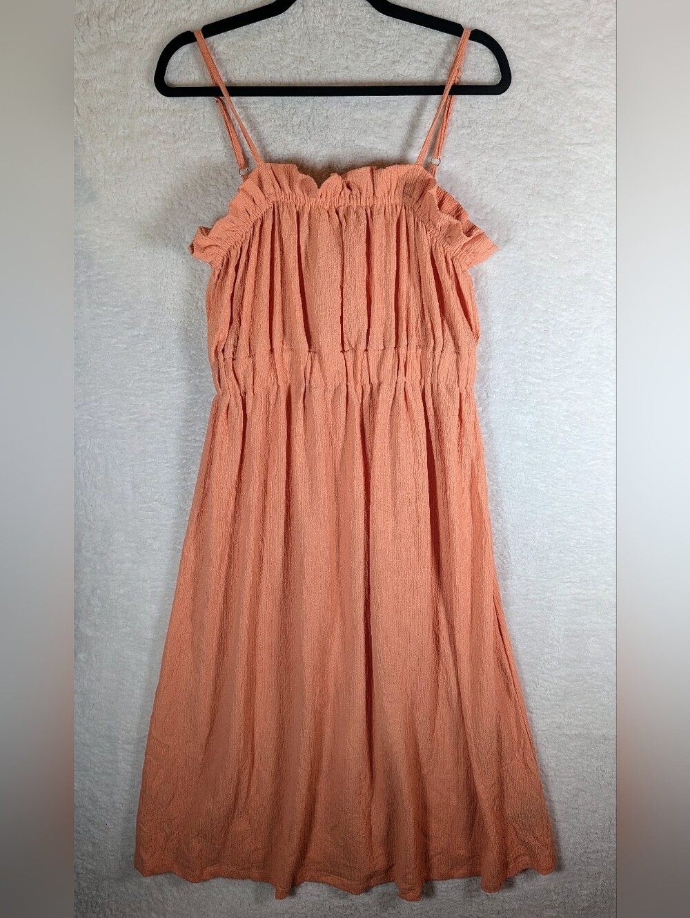 H&M‎ Peach Ruffle Strap Maxi Sundress
